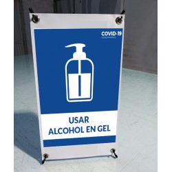 Mini X-Banner Usar Alcohol en Gel